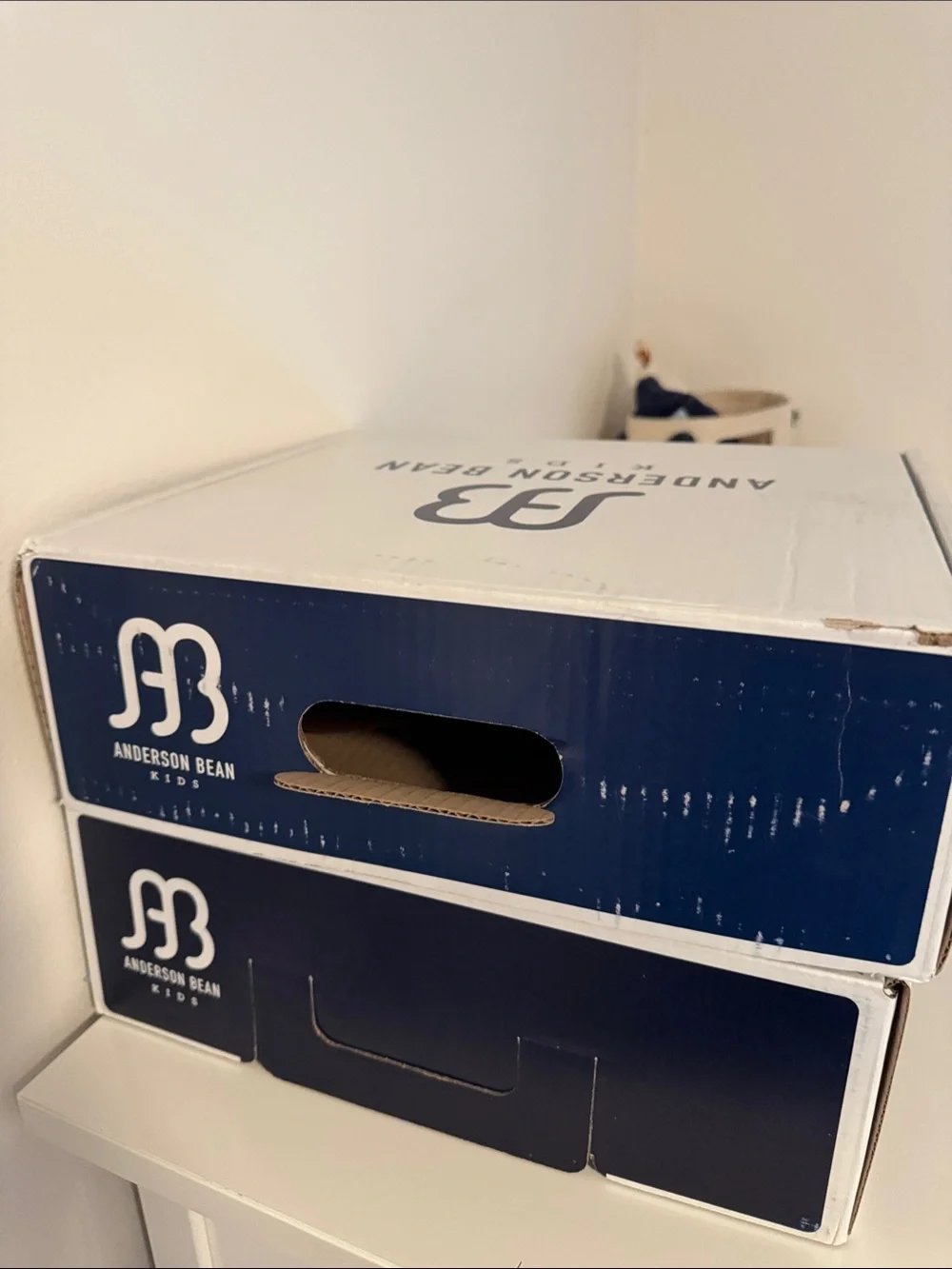 Anderson Bean Kids Navy Boot Box